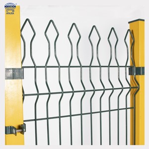 Clôture en fil <span class=keywords><strong>de</strong></span> fer soudé 3D à sommet courbé, revêtement poudré, anti-escalade, clôture <span class=keywords><strong>de</strong></span> sécurité en maille - Product Image 1