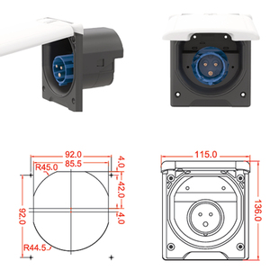 16Amp 3 broches résistant aux intempéries site prise d'entrée de courant pour caravanes remorques RVs connexion externe Port-RV pièces accessoires - Product Image 4