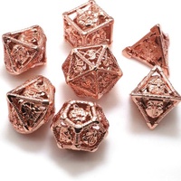 Dés en métal personnalisés LM pour D&D, étoiles creuses, RPG Jedi avec boîte en étain gratuite et logo personnalisé