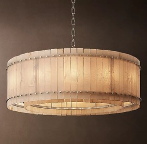 Lámpara de Araña Moderna de Alabastro <span class=keywords><strong>Oslo</strong></span>, Lámpara Rectangular Creativa para Restaurante, Lámpara de Lujo de Cobre para Sala de Estar, Dormitorio y Estudio - Product Image 6