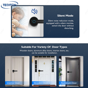 <span class=keywords><strong>Serrure</strong></span> de <span class=keywords><strong>porte</strong></span> intelligente <span class=keywords><strong>électronique</strong></span> TTlock APP avec contrôle à distance, poignée, <span class=keywords><strong>entrée</strong></span> sans clé, empreinte digitale et mot de passe - Product Image 4