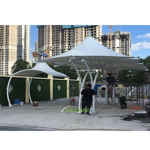 Estructura de Membrana Tensada con Cable de Acero, Material de PVC PVDF Resistente a la Intemperie, Personalizable, para Parques Acuáticos, Paisajes, Toldo de Protección Solar - Product Image 3