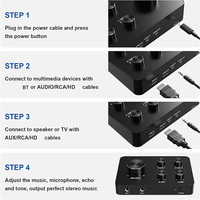 HDTV Karaoke Mikseri Dinamik Mikrofon, AUX/BT/WiFi 100ft Menzilli Gürültü Önleyici UHF Çift Kanallı Ev Sinema Sistemi Ses Çubuğu için
