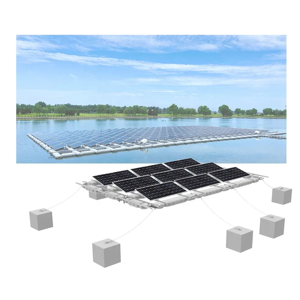 Panel surya sistem mengambang Panel surya danau waduk Panel surya mengambang lepas pantai struktur pemasangan mengambang