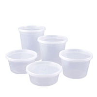 Boîte alimentaire en plastique PP recyclable pour traiteur, récipient de stockage alimentaire à emporter, compatible micro-ondes avec couvercle pour légumes et œufs, 8 oz, 16 oz, 32 oz
