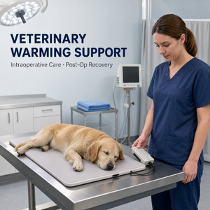 แผ่นรองสัตว์เลี้ยงอุ่นร้อน ZT Veterinary รูปทรงสี่เหลี่ยมผืนผ้า ทำจากใยไฟเบอร์ สำหรับให้ความอบอุ่นแก่สุนัข ใช้สำหรับการดูแลระหว่างการผ่าตัดและฟื้นตัวหลังผ่าตัด - Product Image 1