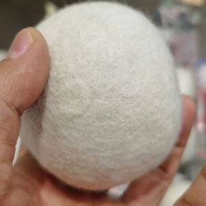Boules de séchage réutilisables en laine naturelle blanche, adoucissant textile pour sèche-linge - Product Image 5