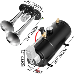<span class=keywords><strong>Kit</strong></span> de klaxon à Air Automobile 12v, <span class=keywords><strong>prix</strong></span> d'usine de gros, klaxon à Air Double tuyau - Product Image 4