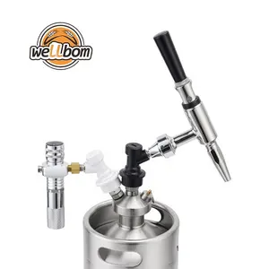 N2 Nitro Coffee Tea Soda Craft Beer Bottle Jug Beer Keg Mini Growler Tapping System with Faucet Tap