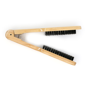 Peigne à cheveux en bois pliable antistatique à double brosse pour salon de coiffure, vente chaude 2020 - Product Image 1
