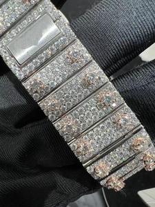 Montre mécanique de haute qualité avec diamants incrustés, bracelet <span class=keywords><strong>en</strong></span> acier inoxydable, style hip-hop, montre pour homme - Product Image 4