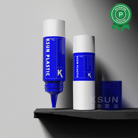 Flacon de sérum cosmétique personnalisé 10 ml 15 ml Blanc Bleu Argent Flacon compte-gouttes à épaule plate givré