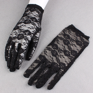 Printemps et été nouveaux gants de protection solaire pour femmes gants courts en dentelle fine voyage en plein air pare-soleil <span class=keywords><strong>Photo</strong></span> gants - Product Image 1