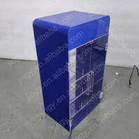 Présentoir à cigarettes en acrylique léger, moderne, de luxe, écologique, personnalisé en usine, 1 étagère, recyclable, pour comptoir