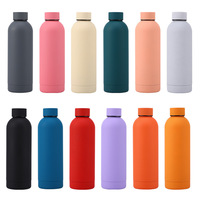 2023 Beauchy Offre Spéciale Gym petite bouche 304 en acier inoxydable extérieur mat bouteille d'eau 500ML sport tasse caoutchouc peinture bouteilles d'eau