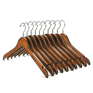 Customization Closet Organization Solid Wood <b>Hanger</b> Anti Slip Traceless 360 Degree Metal Round Flat Hook Clothes <b>Hanger</b> - Product Image 1
