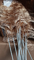 Branche de plantes artificielles dorées, feuilles de soie, décorations de gâteau de graduation, accessoires de cuisson floraux