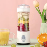 Mini mixeur personnel USB de 380 ml, mixeur portable pour fruits, mixeur domestique à six lames, mixeur portable rechargeable pour fruits