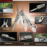 Outil multifonction pliable en acier inoxydable 3CR13, pince, couteau, clé, tournevis pour le camping, le bricolage et les activités de plein air