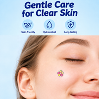 Patchs Hydrocolloïdes Personnalisés en Formes Mignonnes pour Boutons et Imperfections – Autocollants Anti-Acné Amusants et Nouveauté pour le Visage – 16 Pièces OEM ODM