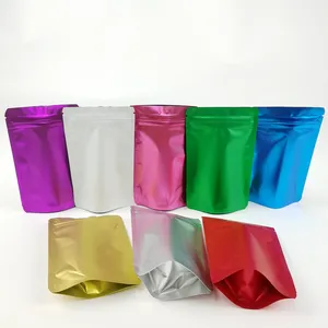RTS热卖巧克力饼干包装袋铝箔直立袋塑料零食包装袋带拉链