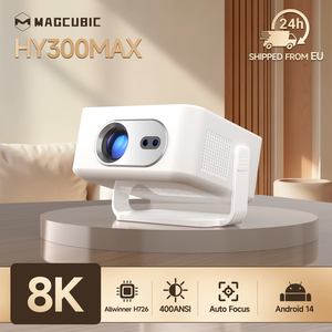 Pour HY300 MAX Nouveau 2026 Projecteur Portable Intelligent Android 14 720P 8K Compatible 400 ANSI Correction Trapézoïdale Automatique et Manuelle Horizontale - Product Image 1