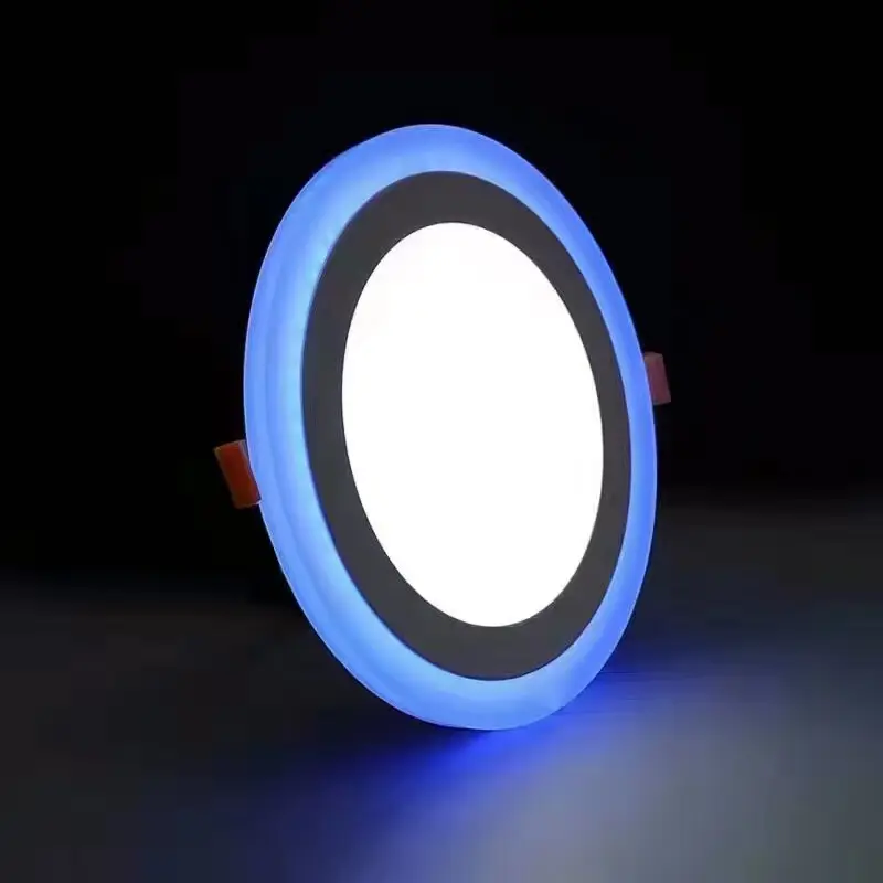 Zweifarbige Flächen leuchte 3 3w weiß blau RGB zweifarbige runde LED-Flächen leuchte