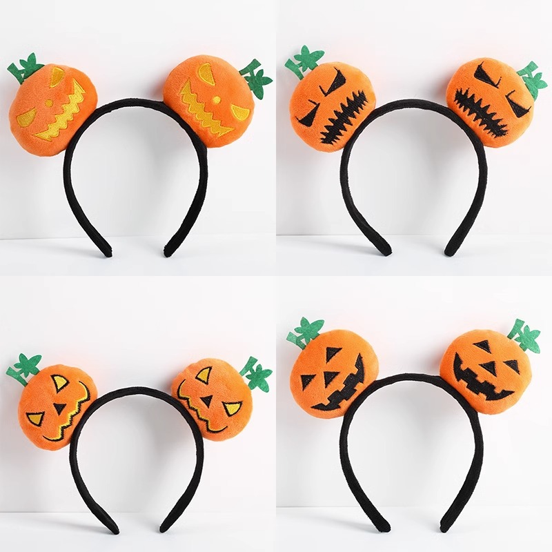 Bandeau Halloween Avec Citrouille Brillante Et Dentelle Noire – Accessoire Cheveux Pour Costume, Fête, Cosplay