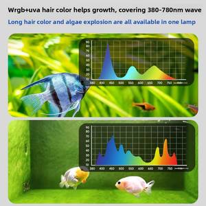 Projecteur LED WRGB à spectre complet pour aquarium, moderne en acier inoxydable, pour aquarium planté, contrôle des algues, observation des poissons, maison, bureau, chambre - Product Image 3