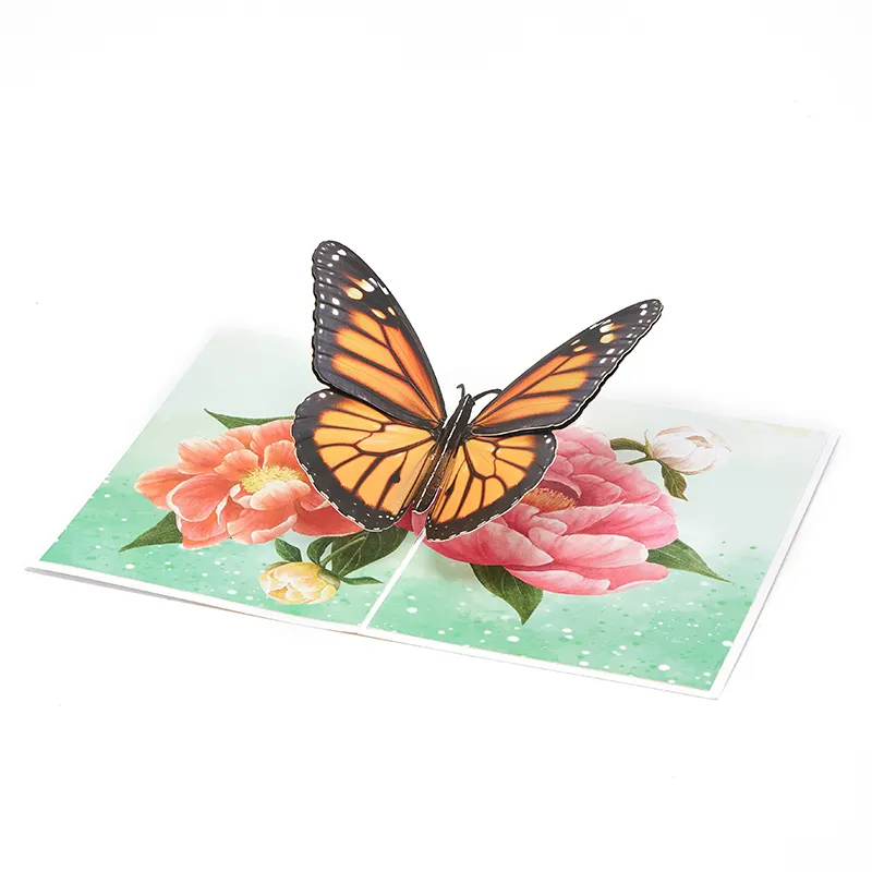 Produk baru 3D kupu-kupu kartu Pop-Up hadiah Hari Valentine untuk kekasih ulang tahun simpati berpikir Anda dapat digunakan kembali kartu Pop Up