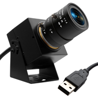 Cámara USB de Alta Velocidad con Obturador Global de 90 fps, 12 MP, 1080P, Lente Manual de 2.8-12 mm, Zoom 4X para Visión Artificial y Análisis de Movimiento