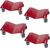 Ensemble de 4 chariots de déménagement de voitures robustes, plateformes à roulettes 16 L x 12 L x 4 H