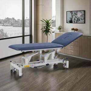 Mesa de tratamiento hidráulico de 2 secciones duradera, cama de masaje de elevación de Spa de fisioterapia moderna para sala de estar de gimnasio Facial clínico - Product Image 5