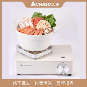 Estufa portátil para acampar Zhigao de 4KW con quemador de gas magnético y encendido para uso en áreas silvestres, color blanco - Product Image 5