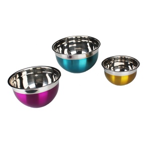 Lot de 5 bols à mélanger et à préparer pour repas sains en acier inoxydable poli miroir - Product Image 6