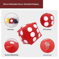 Dés carrés colorés en PVC de 30 cm, grands jeux de société gonflables de 60 cm, accessoires pour fêtes d'enfants, jouet anti-stress pour le calcul des scores
