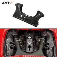 Couverture de boîte à air en fibre de carbone sèche pour Ferrari 488 GTB Spider, couvercle d'admission d'air pour coffre moteur, couvercle de filtre à air