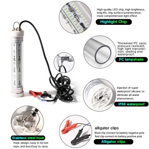 Lumière LED sous-marine étanche IP68 verte, bleue, blanche, jaune pour la pêche en extérieur, 100W, 500W - Product Image 3