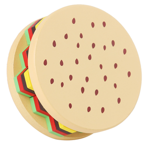 <span class=keywords><strong>Juguete</strong></span> de rompecabezas de bloques de construcción tridimensional educativo hamburguesa feliz de inteligencia de entrenamiento de pensamiento lógico espacial para niños - Product Image 1