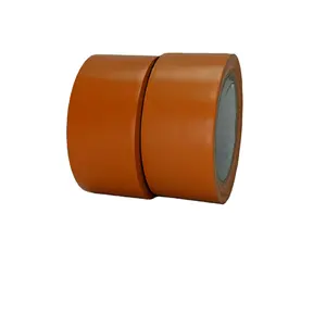 Waterproof Heat Resistant High Pressure Sensitive Rubber Based Adhesive Orange Single Sided PVC tape For Construction