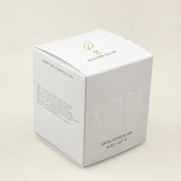 Boîte d'emballage de luxe pour sérum de soin de la peau en carton ivoire avec gaufrage à chaud doré et toucher doux RTE