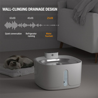 Distributeur d'eau automatique intelligent sans fil en acier inoxydable pour chats et chiens avec design arrondi, capacité de 1000 g