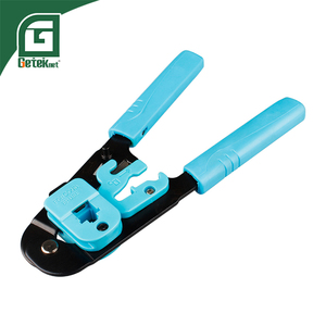 Herramienta de crimpado RJ45 GETEKnet OEM ODM para redes, pelacables eléctrico de cobre, tubo de crimpado RJ45, mango azul oscuro - Product Image 3
