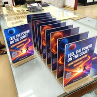 Support de présentation publicitaire de table en acrylique transparent personnalisé, étanche, pour événements promotionnels en magasin