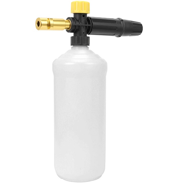 Snow Foam Lance for Pressure Washer, 1 L Capacity Adjustable Foam Cannon Nozzle Lance Compatible