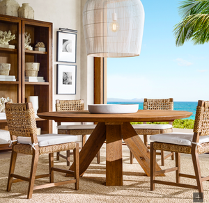 เก้าอี้รับประทานอาหารไม้โอ๊คแบบปรับแต่งได้สำหรับงานแต่งงานเก้าอี้รับประทานอาหารทำจากหญ้าทะเลทำด้วยมือ - Product Image 5