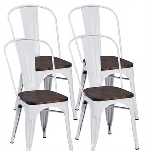 Antique Iron <b>Restaurant</b> Dining Chairs Nordic Style <b>Restaurant</b> Custom Colors Metal Commercial <b>Restaurant</b> Furniture <b>Set</b> - Product Image 2