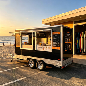 Rimorchio per Catering Mobile con Stazione di Preparazione in Acciaio Inox per Acai Bowl Freschi nelle Spiagge Australiane - Product Image 1