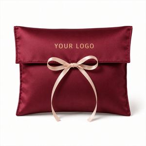 Elegante Bolsa de Satén Reutilizable y Duradera con Cinta para Caja Rígida Premium, Bolsa de Papel con Logotipo Personalizado - Product Image 1