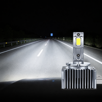 Nouvelle ampoule de phare de voiture LED Xénon D5S à double tube en cuivre haute puissance 100W 12V, 30000 Lumens 6500K, compatible universel